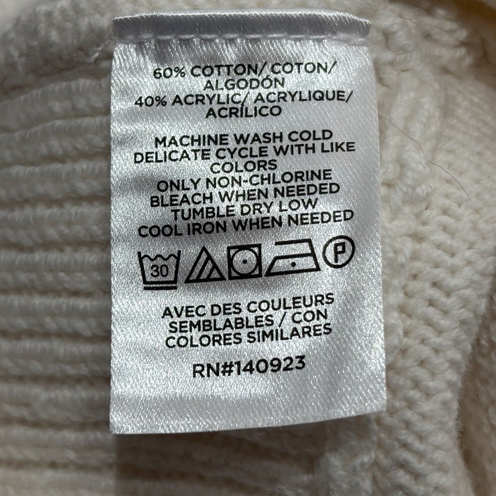 Loft Dolman Sleeve V-Neck Cardigan Sweater Button-Up Cream Size Large Preppy — image 8 of 8